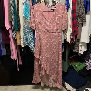 Kittenish Macy Mauve Polka Dot Dress - Size Small. Never been worn!